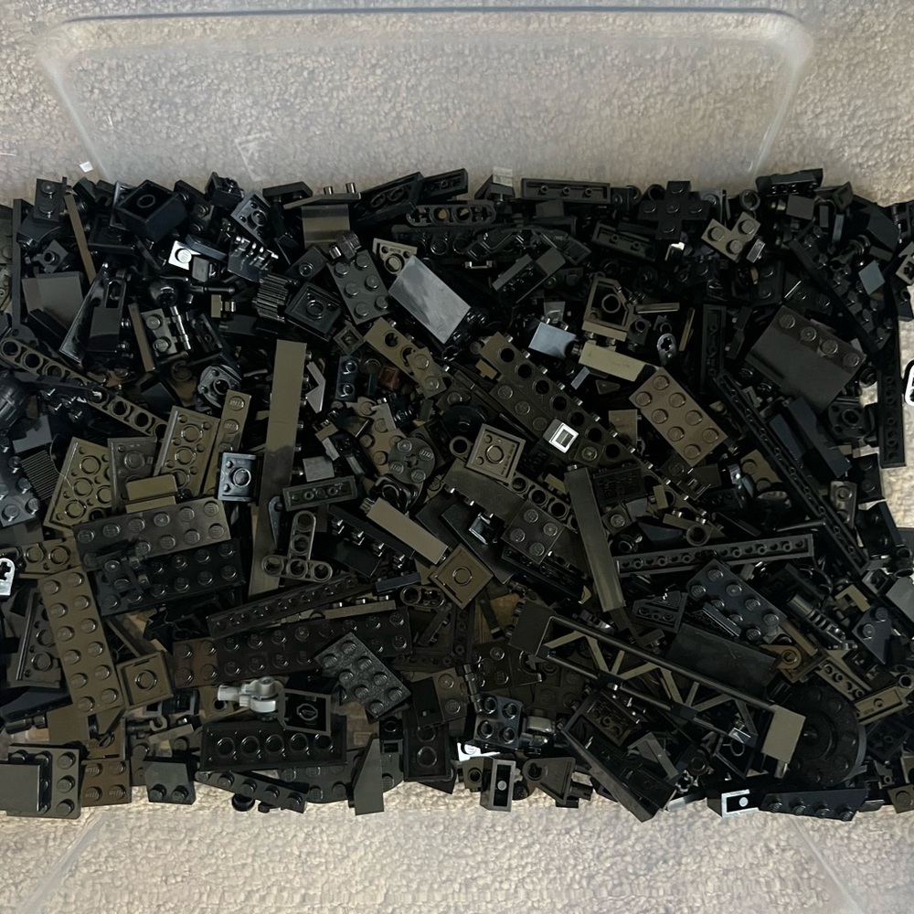 LEGO Small Black Accessories , Spare Parts And Small Brick Pieces. 1 Lbs - Picture 4 of 12